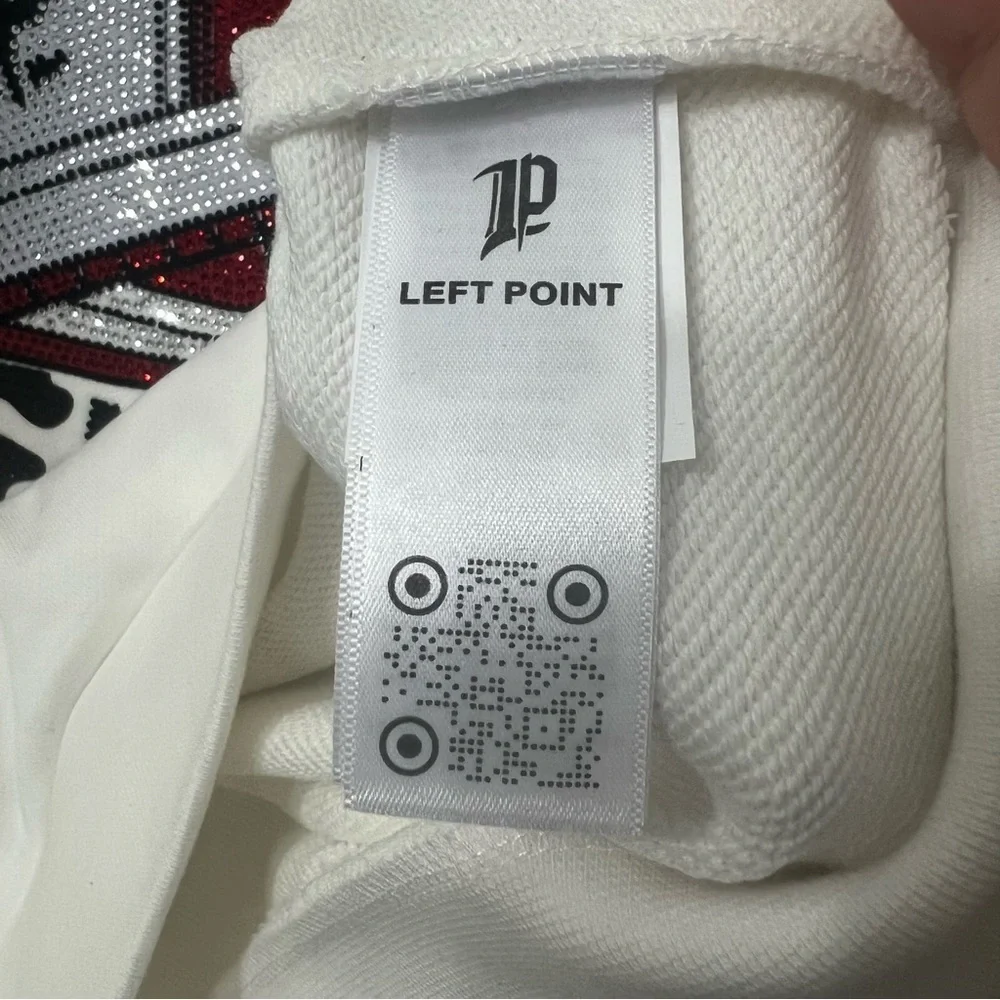 Left Point Sweatshirt Money Sneakers Graffiti Rhinestones Y2K 90s Streetwear 3XL